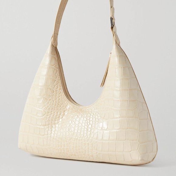 BY FAR Off-White Croc Amber Bag - Picture 1 of 8